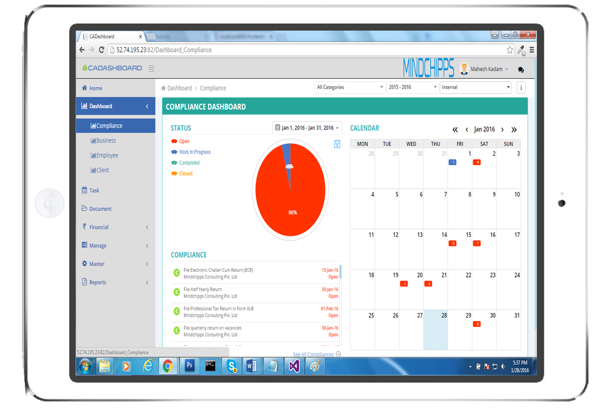 Effectively Manage all Compliances for CA