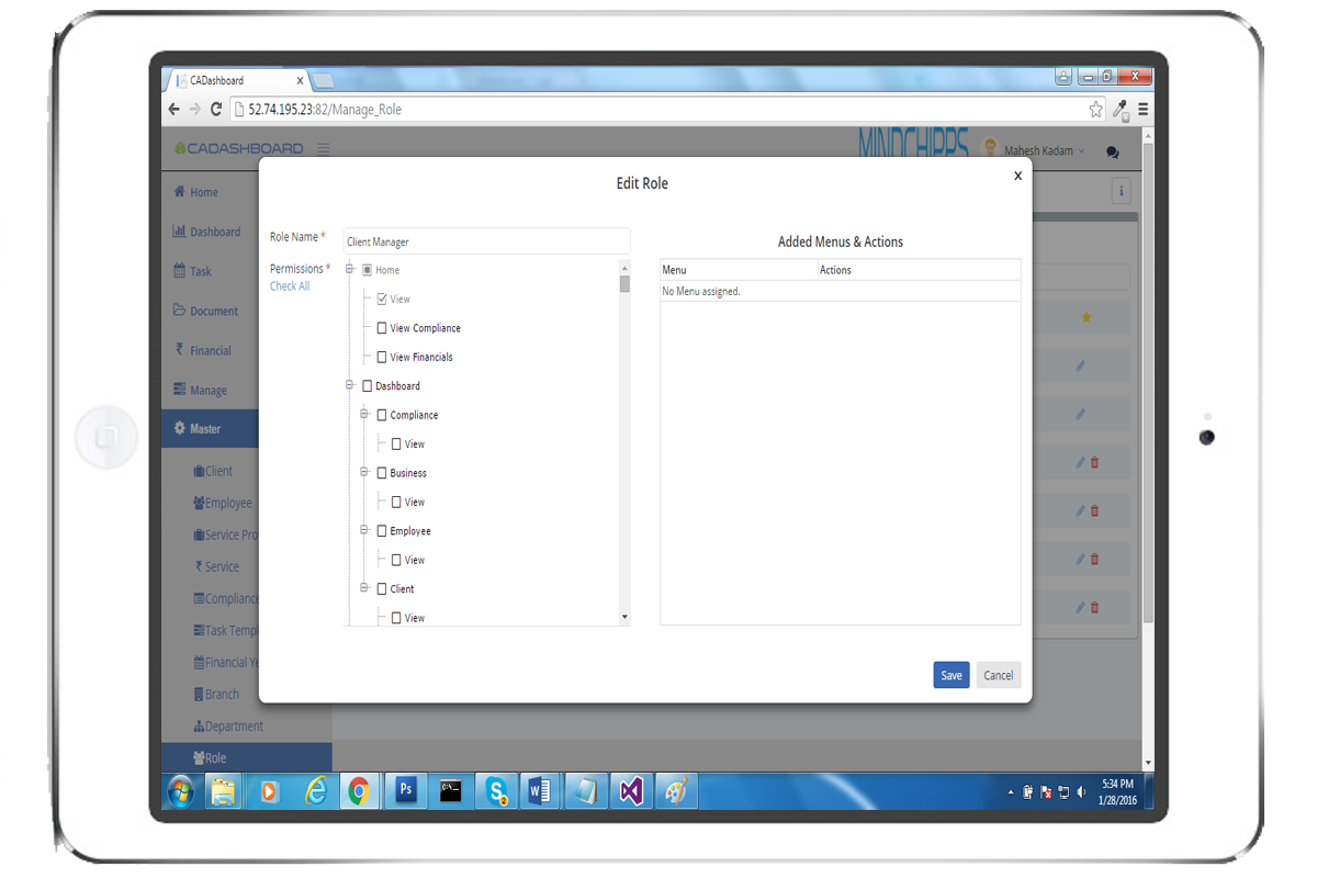 Role Base Access To Professionals